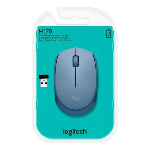 Mouse Logitech M170 Wireless Blue Gray Nueve58,15-2601)