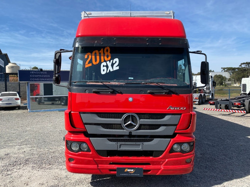 Imagem 3 de 21 de Mb Atego 2430, Truck 6x2, 2018. Automático, Baú Linshalm