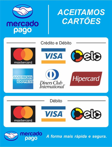 Adesivo Cartão De Crédito Mercado Pago No Mercado Livre