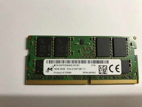 Memoria 16gb Pc4-2133p 2rx8 Micron