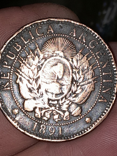 Moneda 2 Centavos Patacon Impecable Año 1891 Oportunidad 