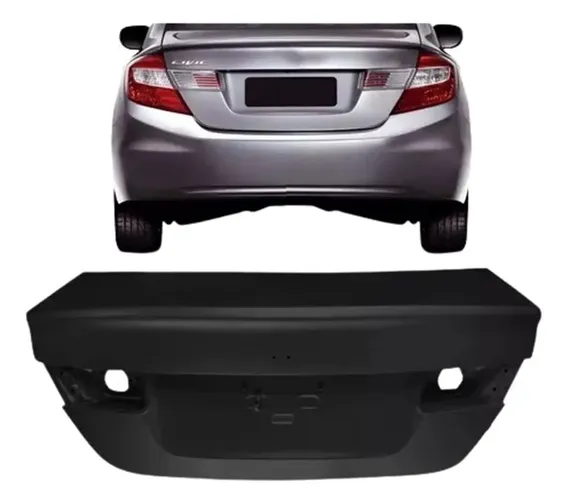 Tampa Traseira New Civic 2012 2013 2014 2015 2016 Preto