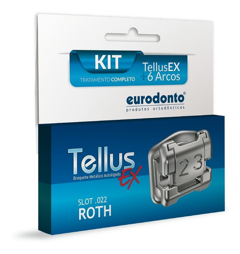 Brackets Metálico Autoligado Tellus Ex Kit Roth. Eurodonto