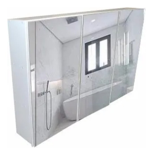 Armário Superior Banheiro Com Espelho Mdf Espelheira 75x70