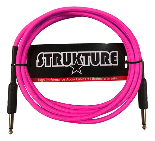 Cable Strukture Sc10np Para Instrumento 3.05 Metros Rosa