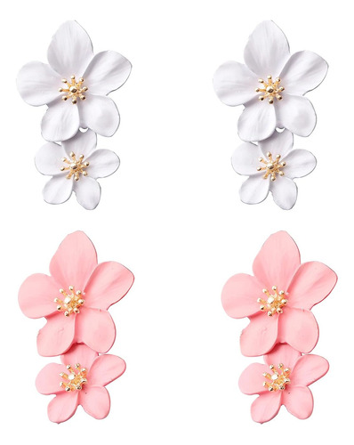 Pendientes De Flor Boho Para Mujeres Y Niñas Pendientes De M