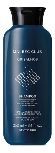  Shampoo Masculino Malbec Club Grisalhos 250ml O Boticário