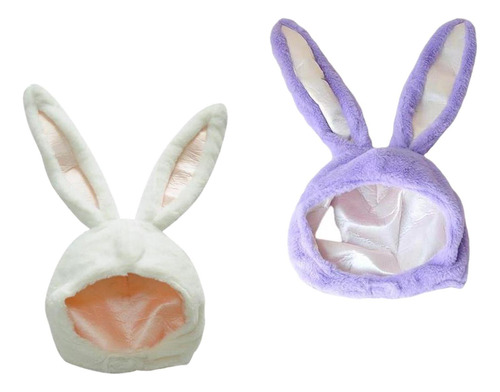 2pcs Cartoon Animals Rabbit Ear Hat Costume Headwear Plush
