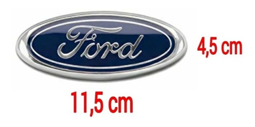 1 Logo Ford 11,5 Cm X 4,5 Cm Nuevo Sellado Cromado Emblema