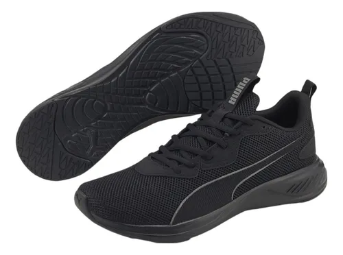 Puma negro corriendo hotsell