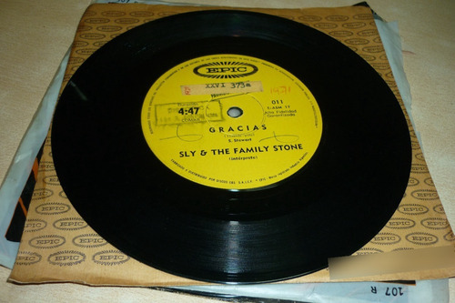 Sly  The Family Stone Gracias Vinilo Simple Promo Ex Jcd055