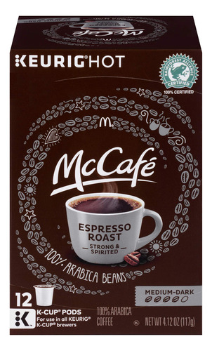Mccafe Capsulas De Cafe K-cup De Tostado Oscuro Medio Espres