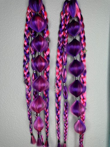 Bubble Braids Coloridas, Extensão De Tranças, Removíveis