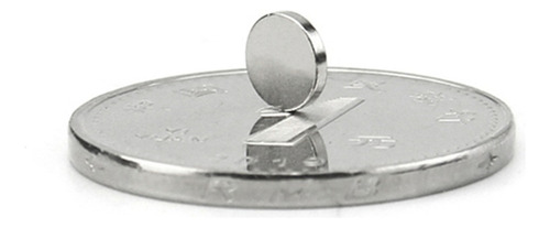 100 piezas imanes super fuertes neodimio disco 5 mm x 1 mm color gris