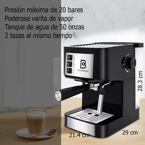 CASABREWS Máquina de café expreso de 20 bares, cafetera profesional de  espresso con espumador de leche, cafetera espresso y máquina de capuchino  con