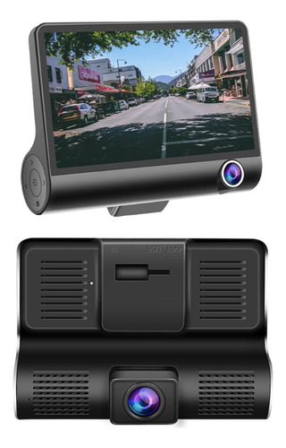 Câmera Veicular Gravação De Segurança Full Hd 1080p 3 Lentes