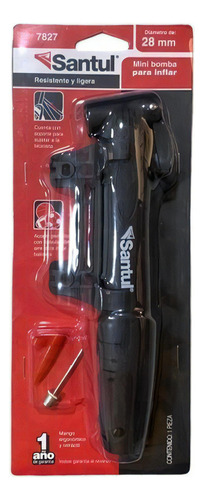 Bomba Santul Para Inflar Manual 11 7827 Color Negro