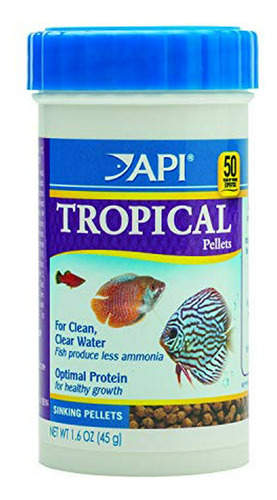 Api Tropical Pellets Sinking Pellets Fish Food 1.6-ounce Con