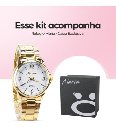 Relogio Feminino Banhado Ouro Qualidade Premium + Caixa