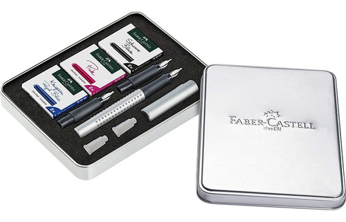 Estuche Kit Pluma Caligrafía Silver Faber Castell Grip 2011