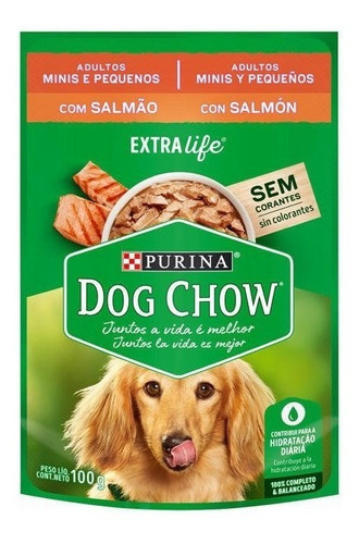 Dogchow Alimento Adultos Minis Y Pequeños Salmón 15x100gr