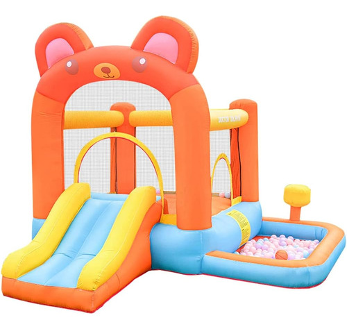 Liphontcta Docin Inflable Bounce House Slide Bear Theme With