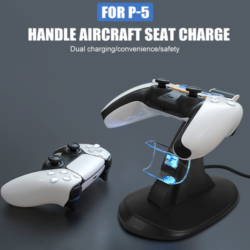 Soporte De Carga Dual Para Playstation 5 Con Cable Tipo C