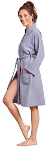 Bata Tipo Gofre Estilo Kimono De Lino Suave Al Tacto ' Bata