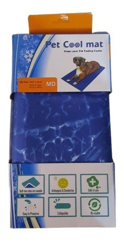 Manta De Gel Frio Refrescante Talla M 50cmx40cm Perros Gatos