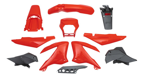 Kit De Plasticos Completo Honda Xr125l Rojo Mtc