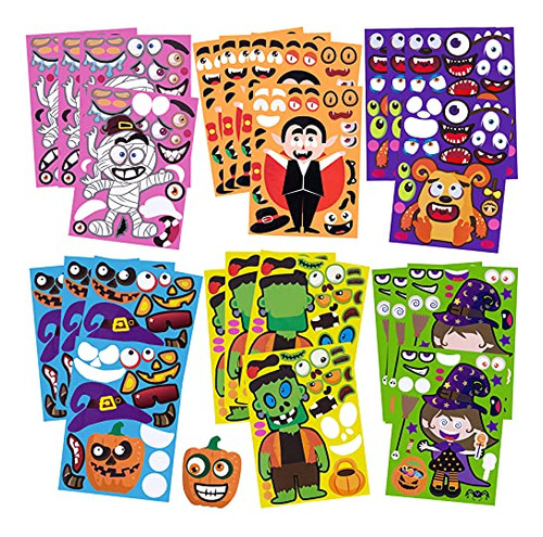 36 Hojas De Halloween Pegatinas Para Niños, Hacer Una W8t9g