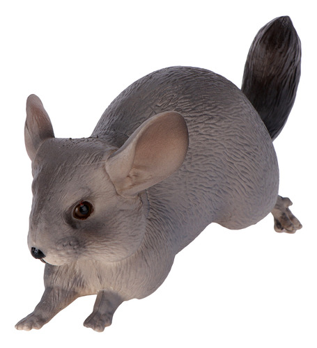 Simulación De Chinchilla Gris Oscuro Para Decoración Del Hog