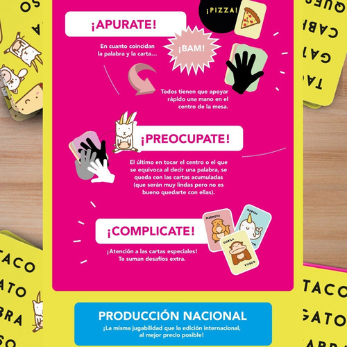 Atr + Taco Gato Cabra Queso Pizza Bureau De Juegos Combo