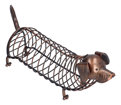 Soporte De Corcho De Vino De Metal, Forma Dachshund Soporte