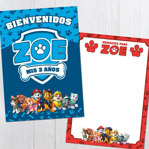 Kit Imprimible Cumpleaños Paw Patrol: Patrulla Canina