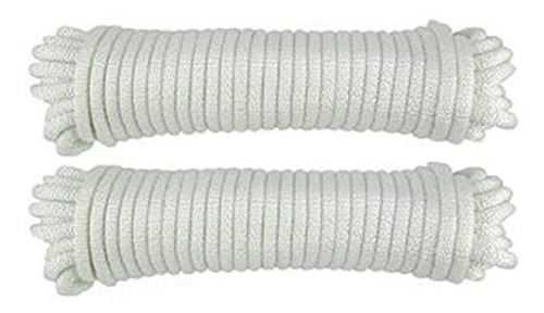 Katzco De Nylon Trenzado Cuerda Trenzada - 2 Pack - 3/16 Pul