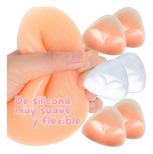Par De Push Up De Silicón Levanta Sujetador Traje Baño