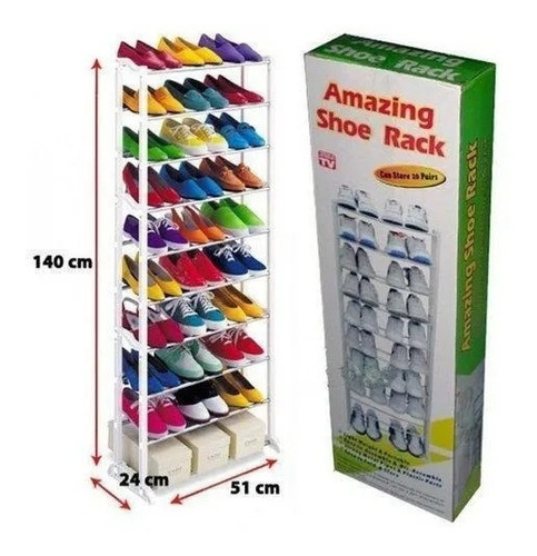 Mueble Organizador Zapatos 30 Pares Botin 10 Nivel Estantes