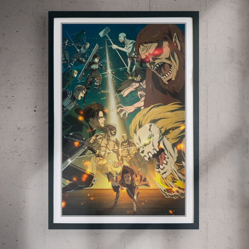 Cuadro 60x40 Anime - Attack On Titan - Poster Last Season