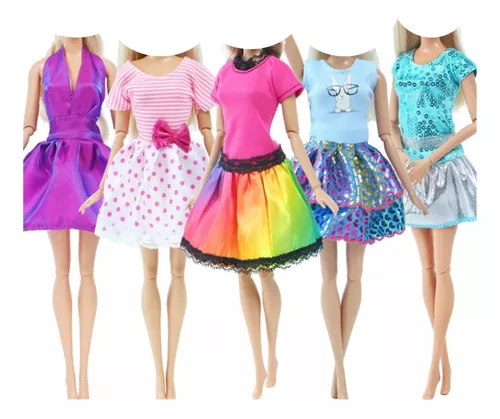 Kit de Vestidos em Crochê para Boneca Barbie, Vestido Feminino Nunca Usado  88787568