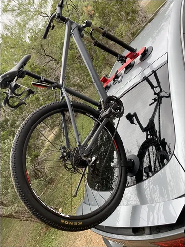Porta Bicicletas X 2 Rockbros Rojo Sistema Succi n Ventosa