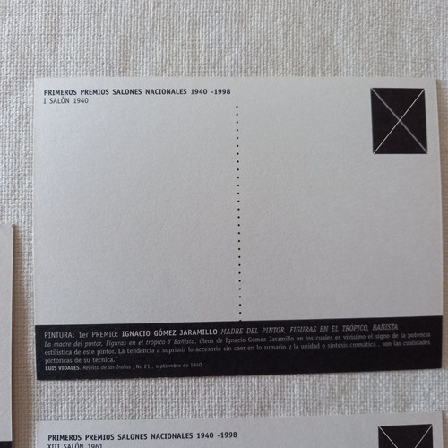 Imagen 6 de 10 de Postal Antigua Lote De 3 Maestro Ignacio Gomez Jaramillo