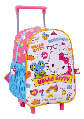 Hello Kitty Mochila Escolar Jardin Carro 12 PuLG Infantil Ed