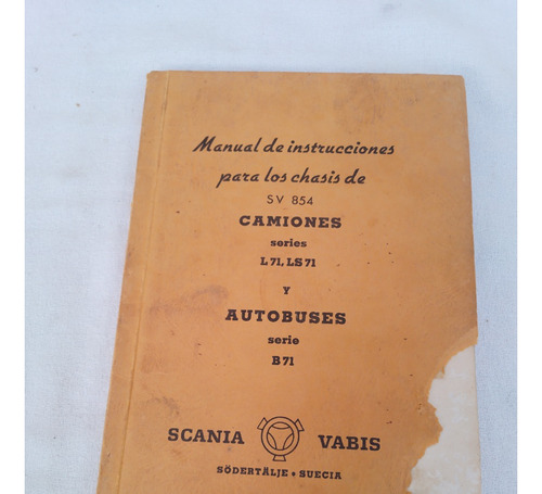 Antiguo Libro Manual Chasis Camiones Y Autobuse Scania Vabis