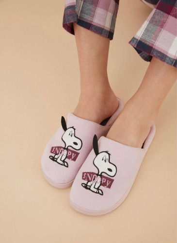 Pantuflas Snoopy Peanuts Rosa