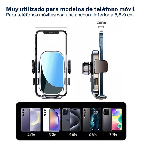 Soporte Para Celular Auto Ajustable 360o Con Estable Ventosa