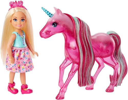 Barbie Chelsea Con Unicornio Muñeca Dreamtopia Mattel