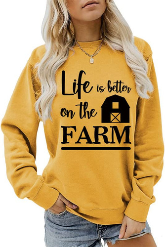 Adanti Sudadera Texto Ingl «life Is Better On The Farm» Para