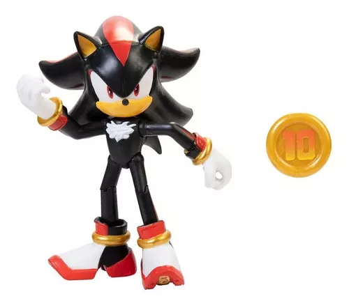 Boneco Sonic Shadow Preto 26cm Articulado Sega Coleção