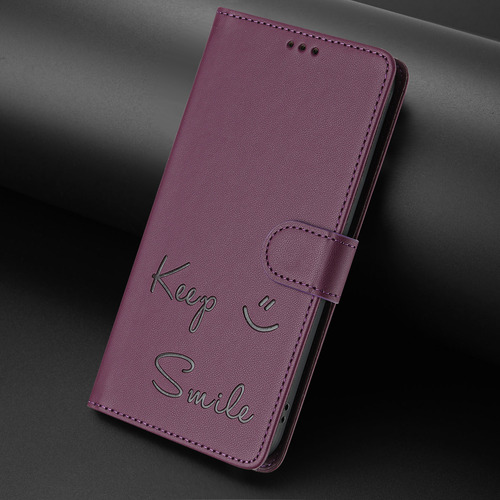Funda De Piel Con Forma De Cara Sonriente Para Cubot Note 40/p50/a10/a20/a30/max 5, Cierre Magnético, Ranuras Para Tarjetas, Cartera